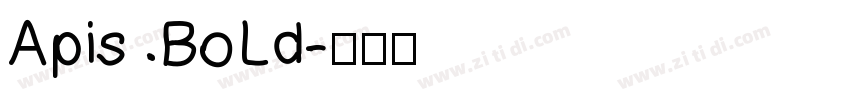 Apis BoLd字体转换